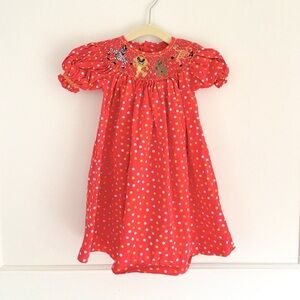 Polka Dot Red Kids Casual Dress
